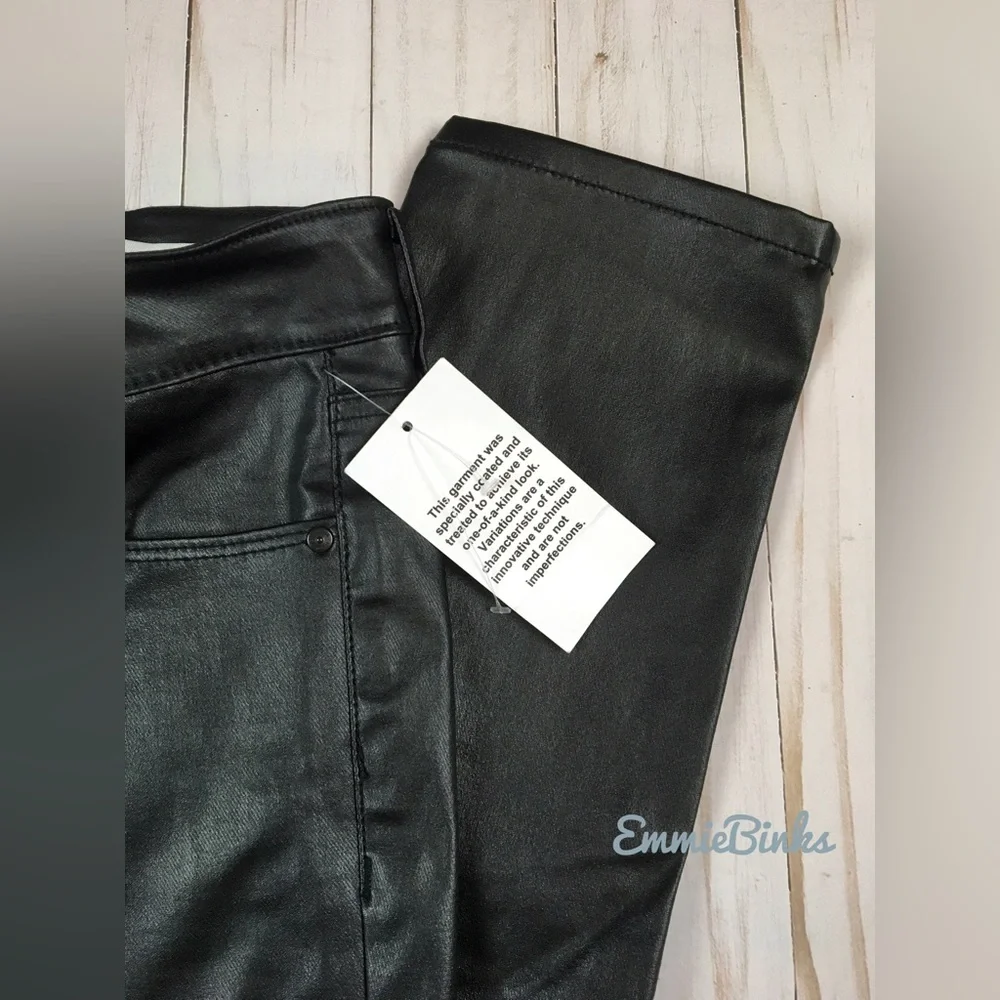 NWT Revolve X Sanctuary Social Standard Black Coated Wax Skinny Jeans - Picture 6 of 12